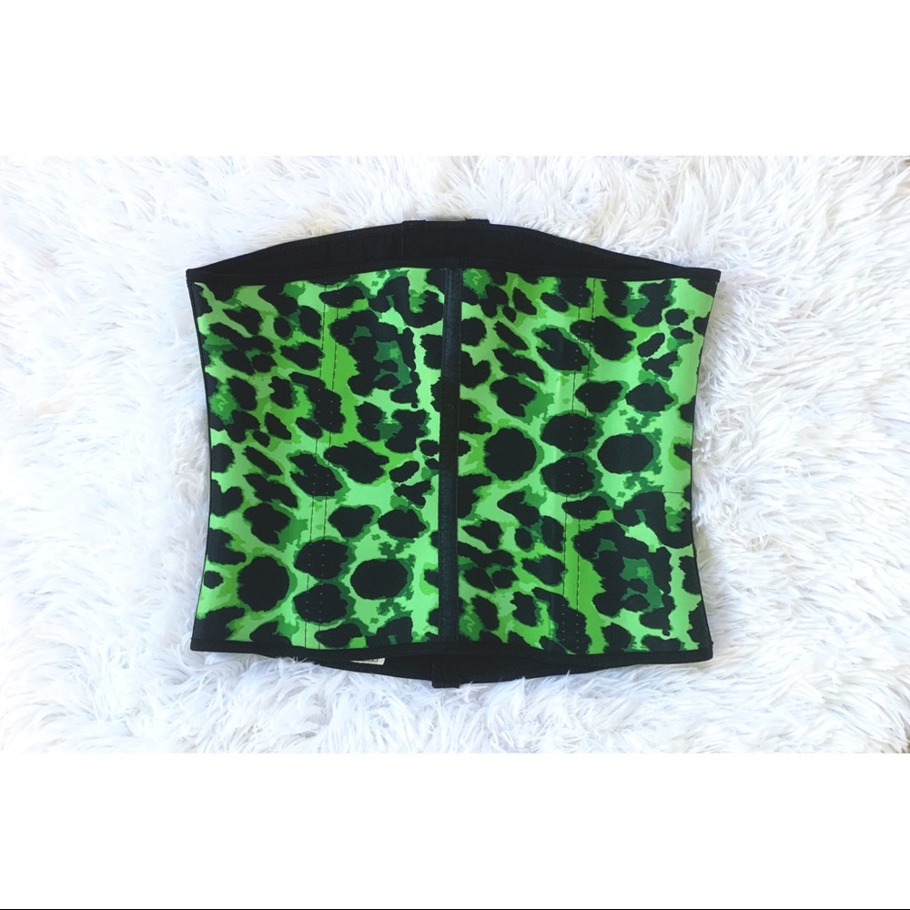 Leopard print green waist trainer